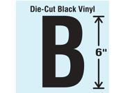 STRANCO INC Die Cut Letter Label B Black 1 EA DBV SINGLE 6 B