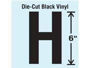 Stranco Inc Die Cut Letter Label H Black 1 EA DBV SINGLE 6 H
