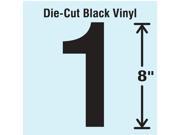 Black Die Cut Number Label Stranco Inc DBV SINGLE 8 1