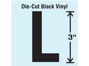 Stranco Inc Die Cut Letter Label L Black 10 PK DBV 3 L 10