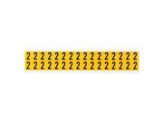 Number Label 2 Black Yellow 5 8 Character Height 1 EA
