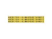 Letter Label A Thru Z Black Yellow 3 8 Character Height 1 EA