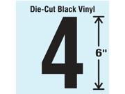 Black Die Cut Number Label Stranco Inc DBV SINGLE 6 4