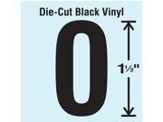 Stranco Inc Die Cut Number Label 0 Black 10 PK DBV 1.5 0 10