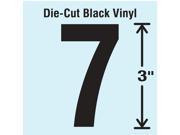 Black Die Cut Number Label Stranco Inc DBV 3 7 10