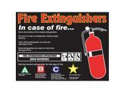 ACCUFORM SIGNS PST405 Poster Fire Extinguishers 18 x 24 In.