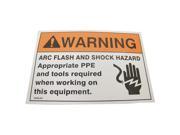 BADGER TAG LABEL CORP 111 Warning Label 5 x 3 1 2 in. PK5
