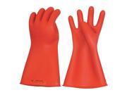 SALISBURY Red Lineman Gloves Natural Rubber 0 Class Size 8 1 2 E011R 8H