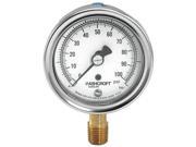 Ashcroft Pressure Gauge 1 4 NPT 0 to 300 psi 3 1 2 351009AWL02L300