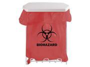 Bowman Mfg Co Biohazard Bag Holder 1 gal. White MW 001