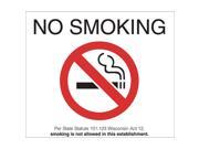 ZING No Smoking Decal WIO 7inWx5inH PK2 1881D