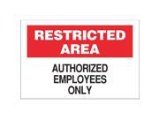 Zing Security Sign Rec. Aluminum 10inHx14inW 2739
