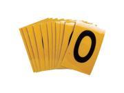 BRADY Number Label 0 Black Yellow 1 Character Height 25 PK 5920 0
