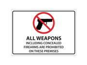 Zing Concealed Carry Sign Text and Symbol ENG 1825A