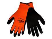 Global Glove 378INT Ice Gripster Foam Rubber Glove Large Orange Black 1 Pair
