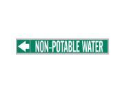 Brady Pipe Marker Non Potable Water 2in.H 109528