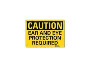 Lyle Safety Sign Ear Eye Protection 10in.W U4 1225 RD_10X7