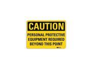 LYLE U4 1589 RA_14X10 Safety Sign Protective Equipment 10 in H