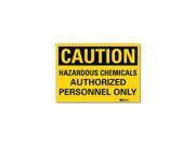 Lyle Safety Sign Hazardous Chemicals 14in.W U4 1369 RD_14X10