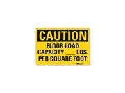 Lyle Safety Sign Floor Capacity 14in.W U4 1314 RD_14X10