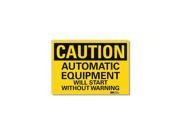 Lyle Safety Sign Automatic Equipment 5in.H U4 1068 RD_7X5