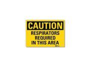 Lyle Safety Sign Respirators Required 10 in W U4 1629 RD_10X7