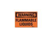 Lyle Warning Sign Flammable Liquids 10 in. W U6 1092 RD_10X7