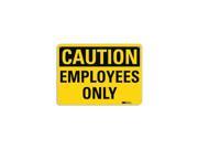 Lyle Safety Sign Employees Only 7in.H U4 1258 RA_10X7