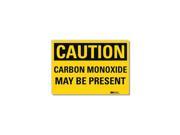 Lyle Safety Sign Carbon Monoxide Prsnt 10in.W U4 1107 RD_10X7