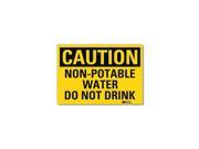 Lyle Safety Sign Non Potable Water 10 in. W U4 1560 RD_10X7