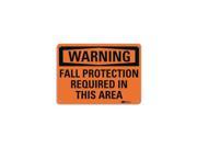 Lyle Warning Sign Fall Protection 7 in. H U6 1088 RA_10X7