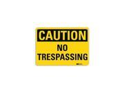 Lyle Safety Sign No Trespassing 7in.H U4 1554 RA_10X7