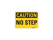 Lyle Safety Sign No Step Black Yellow 7 in. H U4 1553 RA_10X7