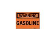 Lyle Warning Sign Warning Gasoline 5 in. H U6 1096 RD_7X5