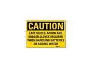 Lyle Safety Sign Face Shield Required 14in.W U4 1298 RD_14X10