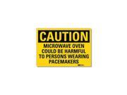 Lyle Safety Sign Microwave Oven Caution 5in H U4 1532 RD_7X5
