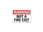 Lyle Safety Sign Black White 5 in H x 7 in L U6 1185 RD_7X5