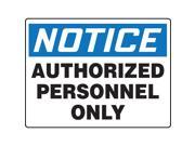 Accuform Signs Notice Sign Auth Personnell Only 24x36In MADM868VP