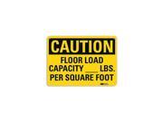 Lyle Safety Sign Floor Capacity 7in.H U4 1314 RA_10X7