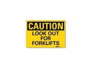 Lyle Safety Sign Look Out For Forklifts 5in.H U4 1508 RD_7X5