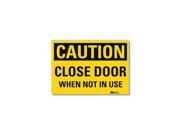 Lyle Safety Sign Close Door 10in.H x 14in.W U4 1132 RD_14X10