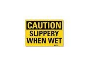 Lyle Safety Sign Slippery When Wet 14 in. W U4 1671 RD_14X10