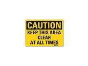 Lyle Safety Sign Keep Area Clr All Tms 5in.H U4 1471 RD_7X5