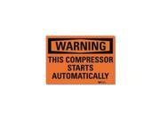 Lyle Warning Sign Personal Protection 7 in. W U6 1240 RD_7X5