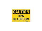 Lyle Safety Sign Low Overhead Clearance 14inW U4 1514 RD_14X10