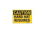 Lyle Safety Sign Hard Hat Required 5in.H U4 1359 RD_7X5