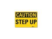 Lyle Safety Sign Step Up Black Yellow 14 in W U4 1690 RD_14X10