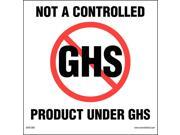 GHS Shipping Label Ghs Safety GHS1282 4 Hx4 W