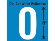 STRANCO INC DWRSINGLE80 DieCut Reflective Number Label 0 G0693659