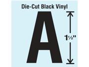 Stranco Inc Die Cut Letter Label A Black 10 PK DBV 1.5 A 10